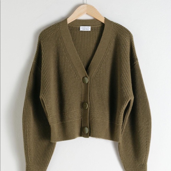 other stories green cardigan